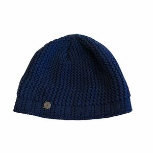 Smartwool Waffle Knit Beanie Dark Blue Hat Merino Wool